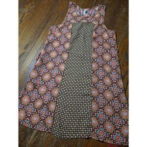 Large Xhilaration Sleeveless Floral Paisley Open Back Summer Dress Sundress